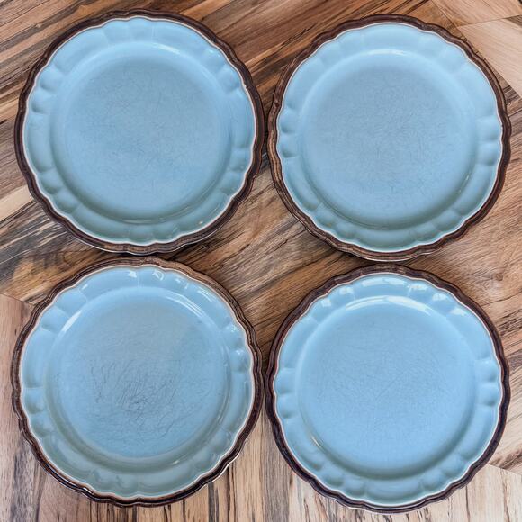 Versailles Blue Collection Salad Plates, 8.5” by Ambience-Set of 4-Discontinued - Picture 2 of 8